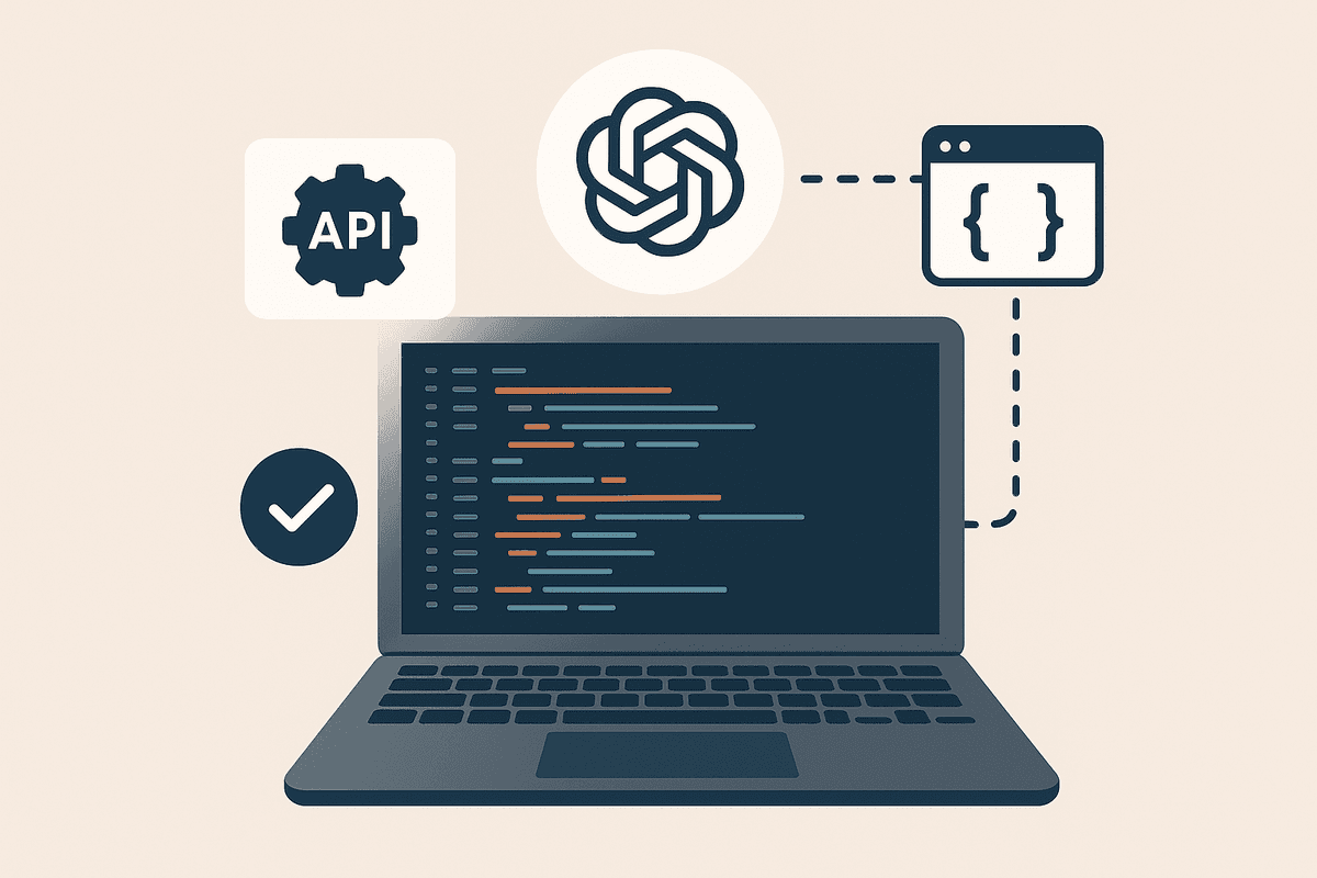 Schéma d'intégration de l'API OpenAI dans une architecture applicative