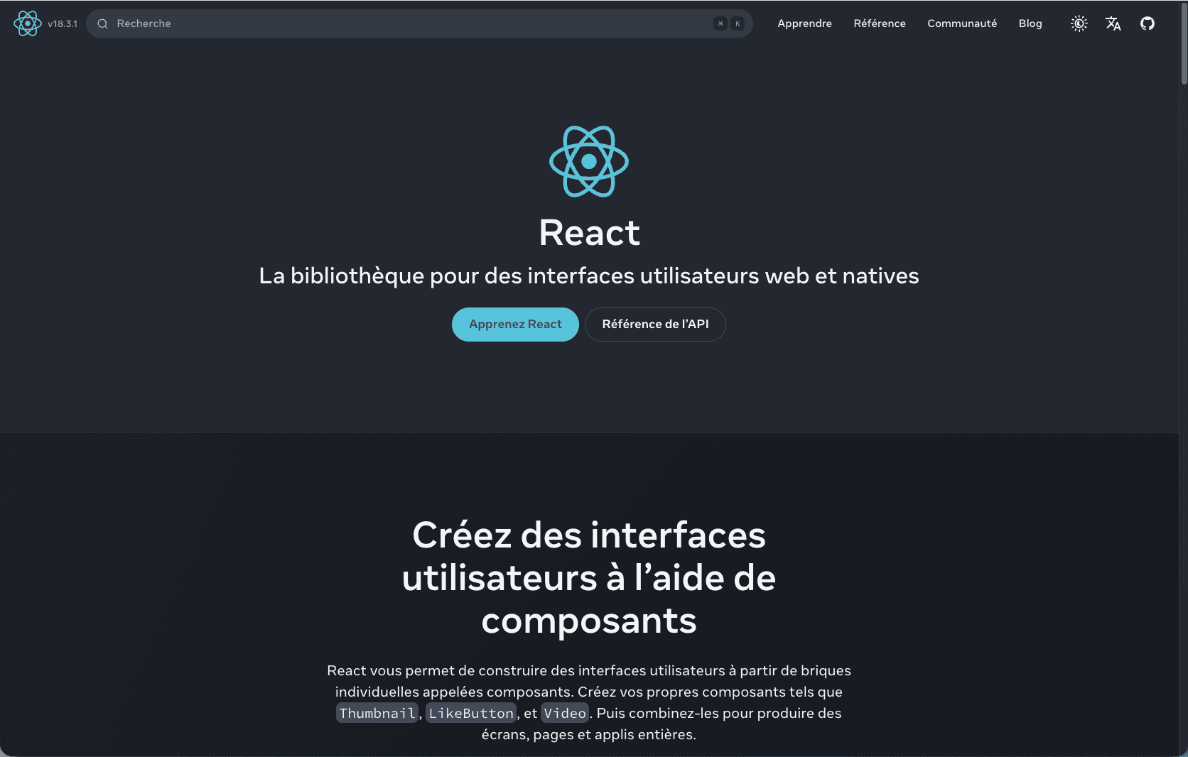 Développement d'applications React modernes et performantes
