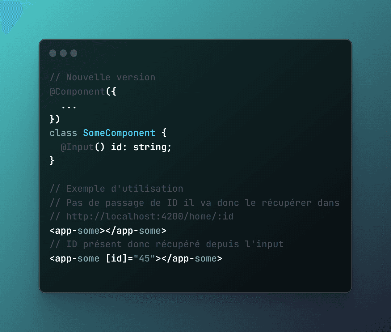 Passage de paramètre dynamique depuis le paramètre nommé ou via la route