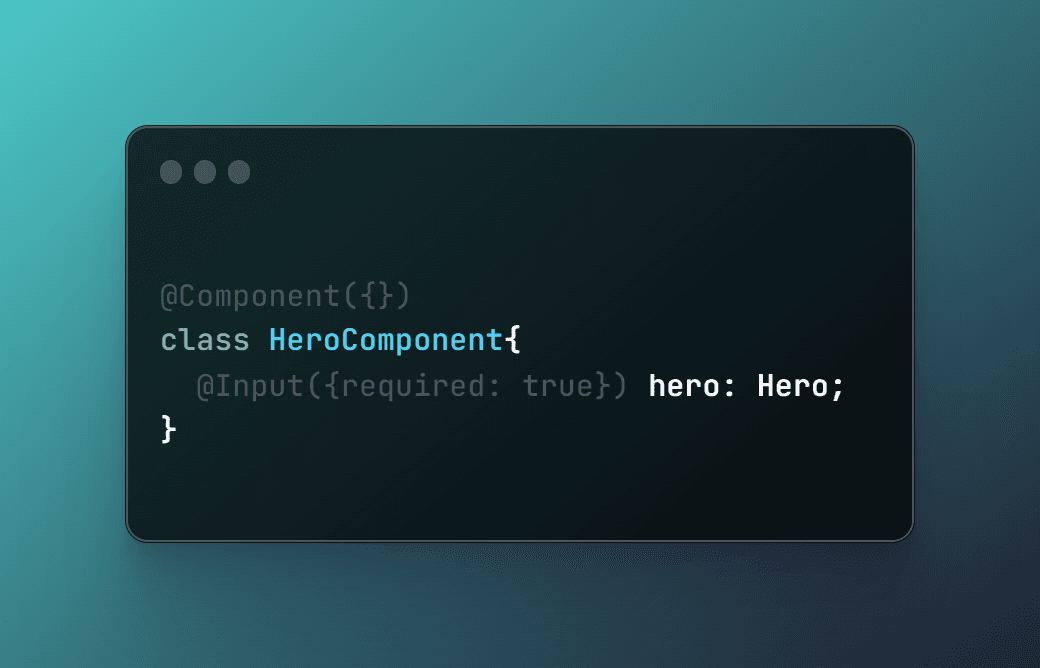 Input Required Angular 16